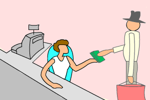 paying by using a shared drop point